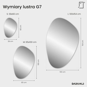 Nietypowe lustro łazienkowe z oświetleniem LED G7