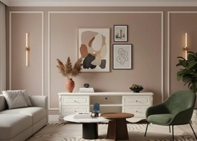 Elegancka szafka pod telewizor Odile, wymiary 180x47x58 cm, kolor ecru. Szafka rtv ma ozdobne fronty, cokół z motywem róży. Meble w stylu francuskim.