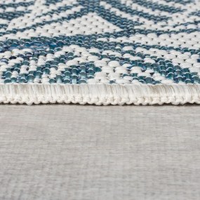 Zielono-niebieski okrągły dywan odpowiedni na zewnątrz ø 160 cm Bella Leaf – Flair Rugs