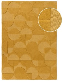 Żółty wełniany dywan Flair Rugs Gigi, 120x170 cm