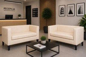 Sofa Monaco : Kolor nogi - Venge, Kolor tkaniny - EKO-SKÓRA - 18D, Typ tkaniny - Eko-skóra , Wysokość nogi - 20 cm