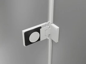 Mexen Lunar-F drzwi prysznicowe składane lewe 60 cm, transparent, białe - 836-060-000-20-00-L