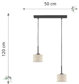 Lampa wisząca w stylu boho na srebrnym stelażu - EX437-Montans - 4 kolory