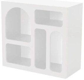 Biała wielopoziomowa półka 80 cm Lorin – Kalune Design