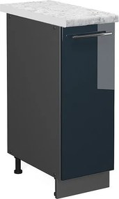 Szafka apteczna ciemnoniebieski wysoki połysk 30x60x82 fame-line