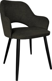 Krzesło Milano tkanina Vogue noga metalowa : Kolor nogi - Czarna stożek, Kolor tkaniny - VOGUE - VOGUE 17, Typ siedziska - Siedzisko stałe