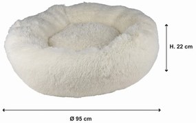 Kremowe legowisko dla psów ø 95 cm – Love Story