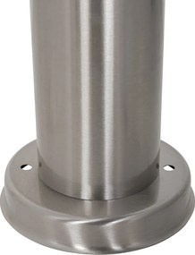 Nowoczesna lampa ogrodowa na słupie stalowa z opalizujące szkłem 80 cm IP44 - Rox