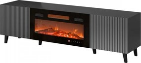 Szafka RTV Tilderi Grey 180 z kominkiem