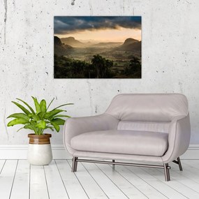 Obraz na szkle - Kubańskie szczyty (70x50 cm)