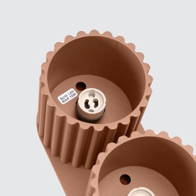 Plafon dwupunktowy AURA 2 mocca GU10 ryflowany SOLLUX  LIGHTING