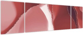 Obraz - Czerwony abstrakcyjny kwiat N⁰3 (170x50 cm)