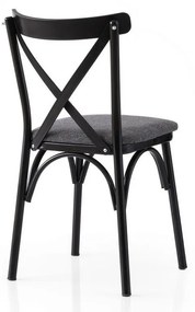 Zestaw krzeseł do jadalni Ekol Anthracite andBlack, 2 szt.