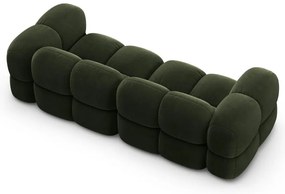 Zielona aksamitna sofa 250 cm Loretto – Cosmopolitan Design