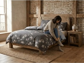 PrzytulneMieszkanie.pl PrzytulneMieszkanie.pl Pościel flanelowa BLOSSOM szara Rozmiar pościeli: 70 x 90 cm | 140 x 200 cm