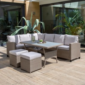 Zestaw mebli ogrodowych technorattanowych Nina cappuccino PATIO