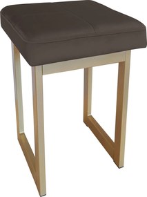 Taboret SOLID tkanina Welur stelaż metalowy STOŁEK LOFT : Kolor Stelaża - Złoty, Kolor tkaniny - VELVET - MG05, Typ tkaniny - Velvet, Wysokość - 60 cm