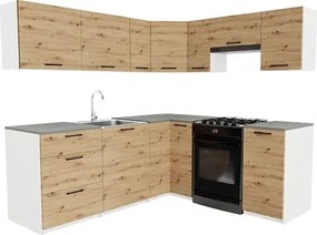 Meble narożne do kuchni dąb artisan  E8-E52