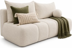 Kremowa sofa nowoczesna boucle z funkcją spania L9-H07