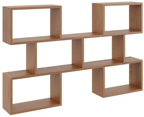 Minimalistyczna półka wisząca w kolorze orzecha - Zoix