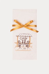 Ręczniki kuchenne CAFE, 2 szt Kremowy / Mustard Zestaw (2szt., 40x60 cm)