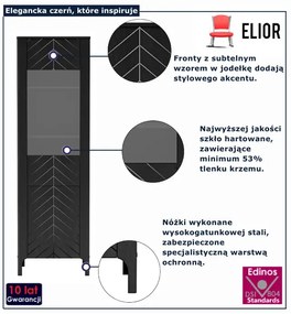 Czarny regał wysoki D0-D12