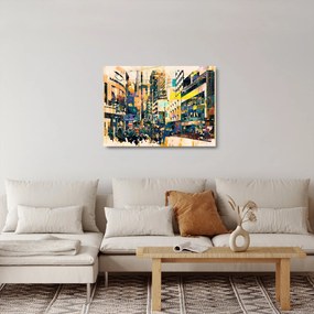 Obraz na szkle malowanej abstrakcji (70x50 cm)
