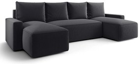 Grafitowy narożnik rozkładany z pojemnikiem na pościel D7-Z80