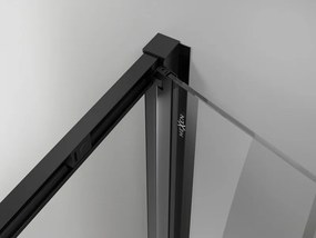 Mexen Exo drzwi prysznicowe składane 65 cm, transparent, czarne - 816-065-000-70-00