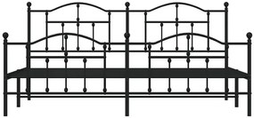 Czarne metalowe łóżko loftowe 200x200cm - Wroxo