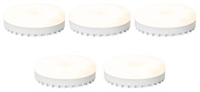 Conjunto de 5 lâmpadas LED inteligentes GX53 reguláveis Opal 9W 806 lm 2700-6500K