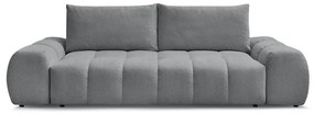 Ciemnoszara rozkładana/ze schowkiem sofa z tkaniny szenilowej 278 cm Everest – Bobochic Paris