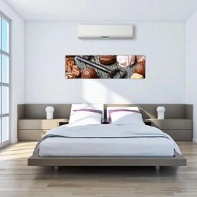 Obraz czekolady i kluczy (170x50 cm)