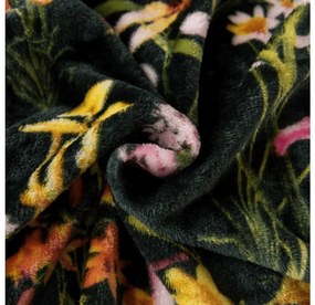 Mikropluszowy koc MYSTIC GARDEN, ciemnozielony Rozmiar: 200 x 220 cm