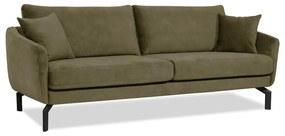Zielona sofa z aksamitnym obiciem Scandic Magic, szer. 230 cm