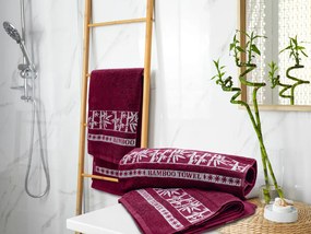 Bambusowy ręcznik BAMBOO 50x90 cm bordowy, 70% włókno bambusowe | 30% bawełna