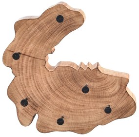 InDecor Wieszak na klucze z drewna mango Tribe, 26x 7 x 25,5 cm
