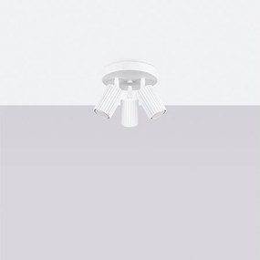 Lampa sufitowa minimalistyczny Gloow, aluminium - 3 źródło światła 4000K - L.19.5 x H.18 cm - biały