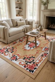 Musztardowy klasyczny dywan prostokątny T3-B82