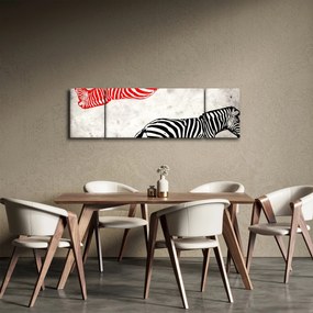 Obraz - Zebry (170x50 cm)