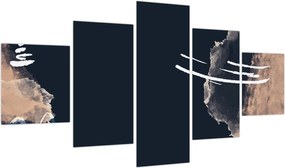 Obraz - Ciemnoniebieska abstrakcja (125x70 cm)