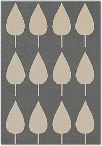 Dywan dziecięcy Adventures – Kremowe Listki na niebieskim tle 160 cm x 235 cm Atest Oeko-Tex