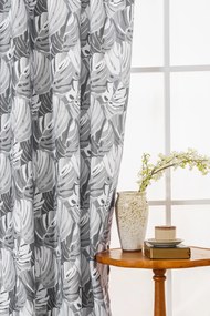 Designerska zasłona FLOCUS 140x270 cm, wzorzysta Zawieszanie: Taśma z wiązaniami