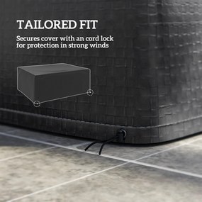 Outsunny Pokrowiec na Meble Ogrodowe Wodoodporny Zimowy Ochronny 235 x 190 x 90cm Czarny | Aosom PL
