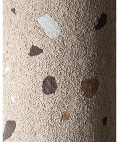 Jasnobrązowa poduszka na sofę dziecięcą z materiału bouclé/z tkaniny szenilowej Terrazzo Bolster – Wigiwama