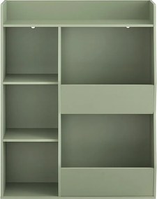 SoBuy regał dziecięcy Montessori półka na zabawki 5 otwartych przegród stojący zielony 80x34x104 cm