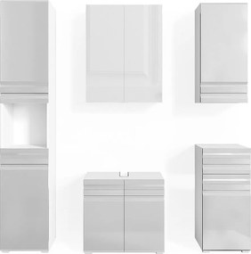 Zestaw mebli łazienkowych biały wysoki połysk 56x34x60 fredd