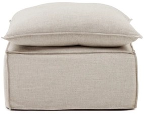 Beżowy lniany podnóżek Anarela – Kave Home
