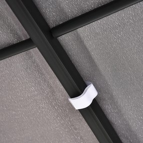 Outsunny Pergola 3x3 297x297cm Pergola z zakrzywionym dachem na taras Aosom PL