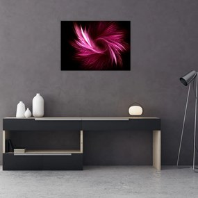 Obraz na szkle - różowa abstrakcja (70x50 cm)